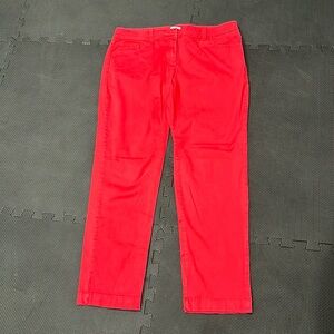 NEW YORK AND COMPANY size 4 red stud/sparkle back pockets pant